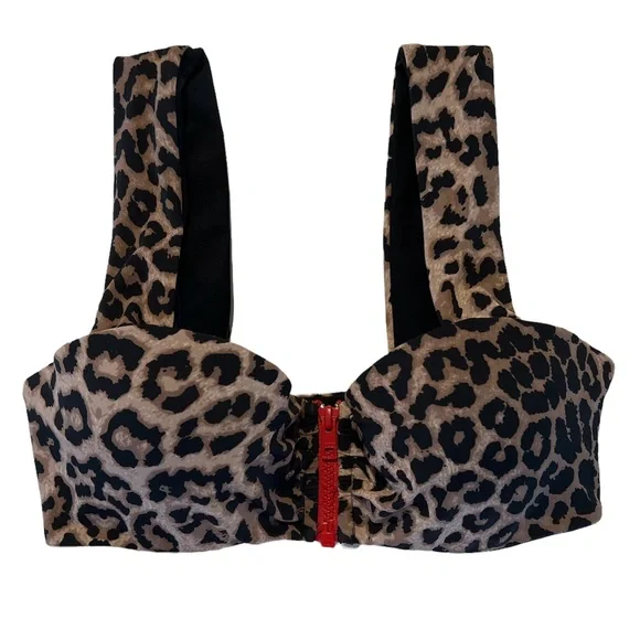 Veronica Beard Balos Zip Front Bikini Top *size estimated* - Picture 4 of 7